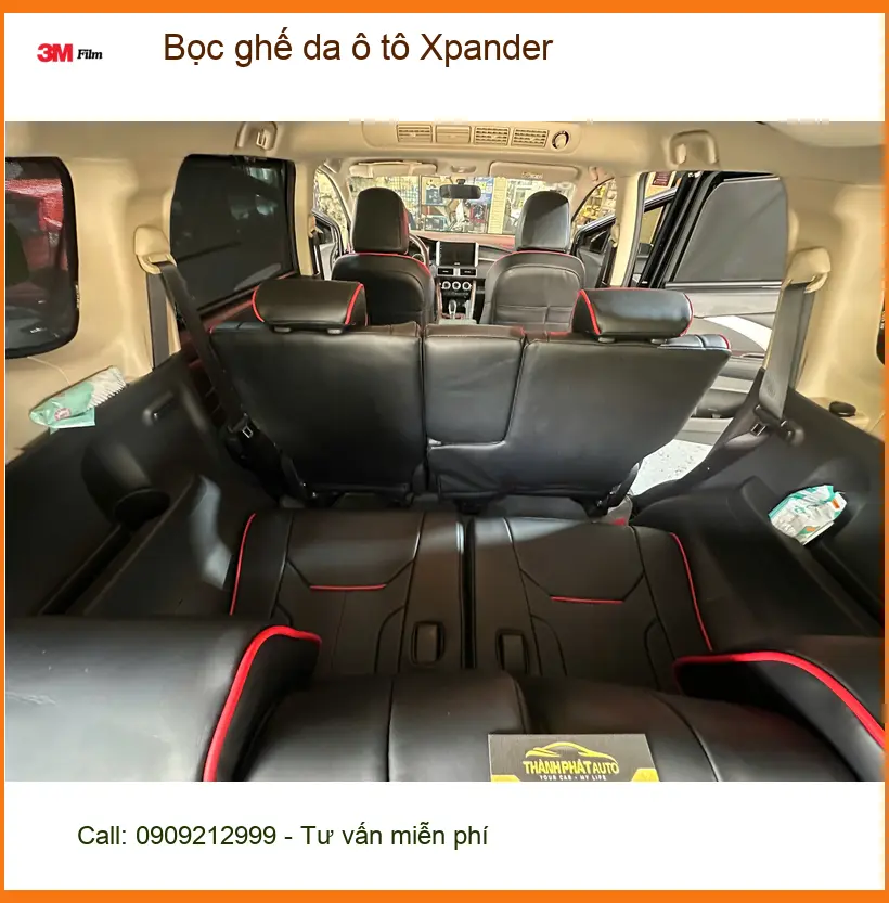 Anh Duy bọc ghế da Xpander ở Quận Bình Tân cho nội thất sang trọng hơn