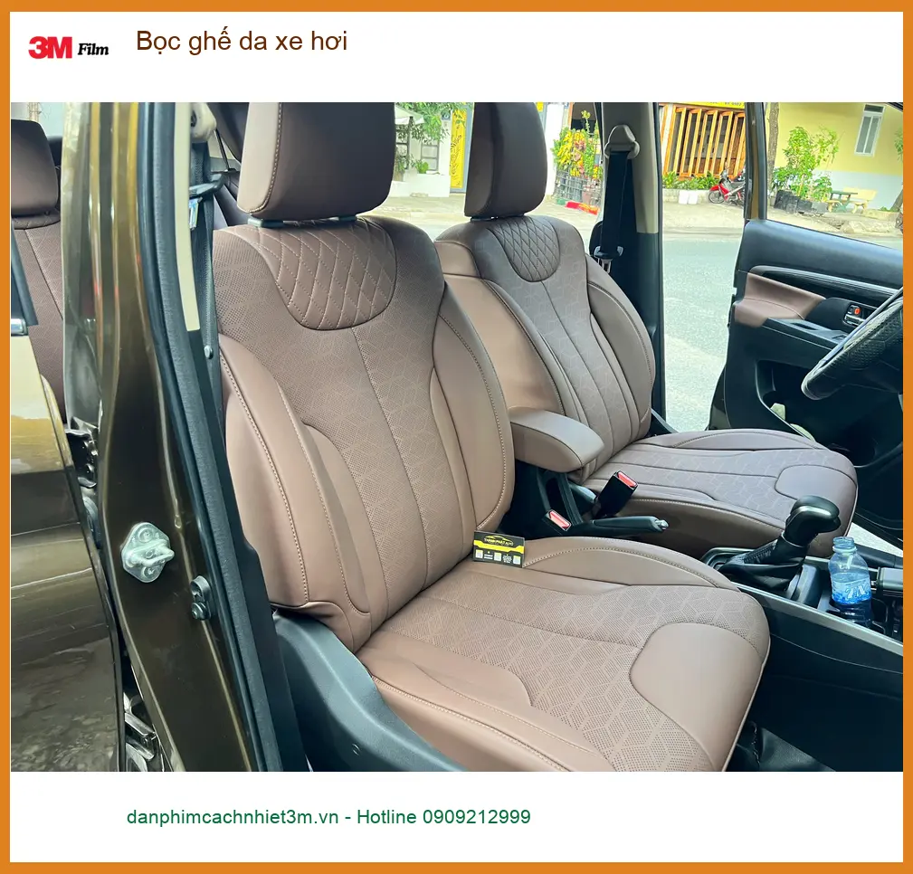 Chú Cường bọc ghế da Toyota Vios tại Hóc Môn làm mới nội thất xe ảnh thực tế 4