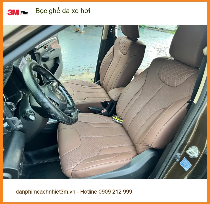 Chú Cường bọc ghế da Toyota Vios tại Hóc Môn làm mới nội thất xe ảnh thực tế 5
