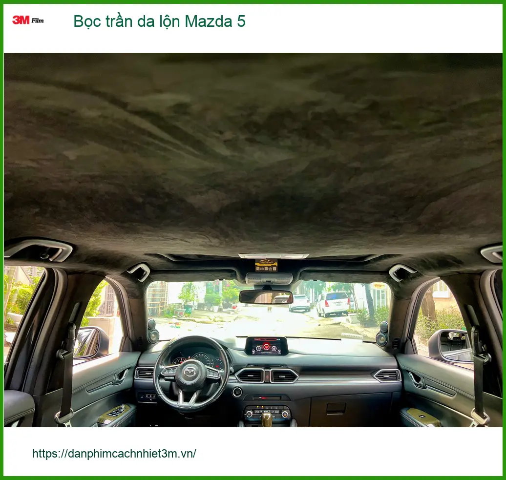 Anh Phát Mazda 5 bọc trần da lộn Quận 1 cho nội thất thêm đẳng cấp ảnh thực tế 4