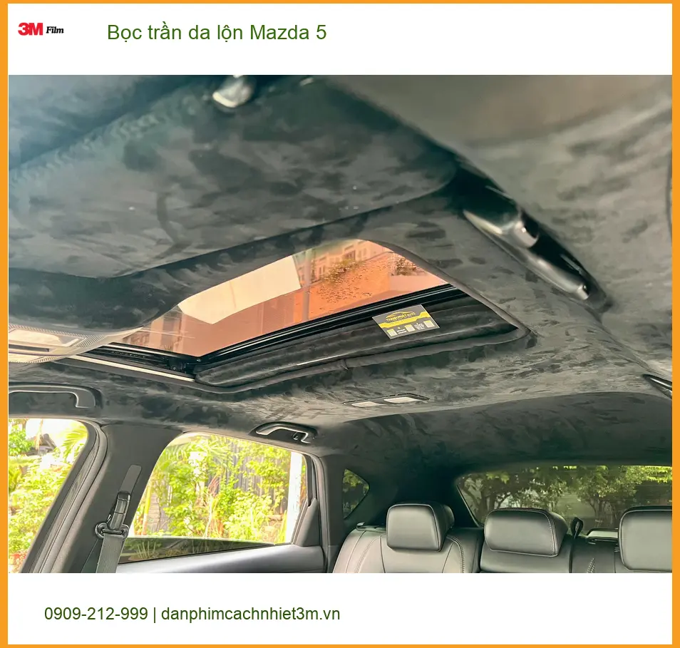 Anh Phát Mazda 5 bọc trần da lộn Quận 1 cho nội thất thêm đẳng cấp ảnh thực tế 5