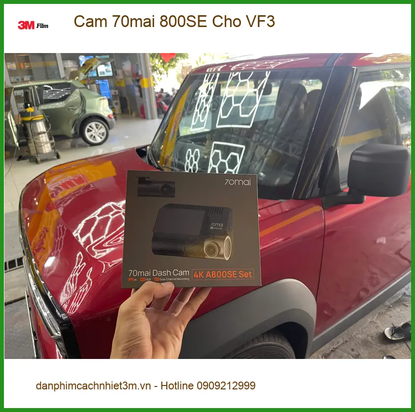 Anh Tấn lắp Cam 70mai 800SE cho VinFast VF3 tại Quận 6 để lái xe an toàn