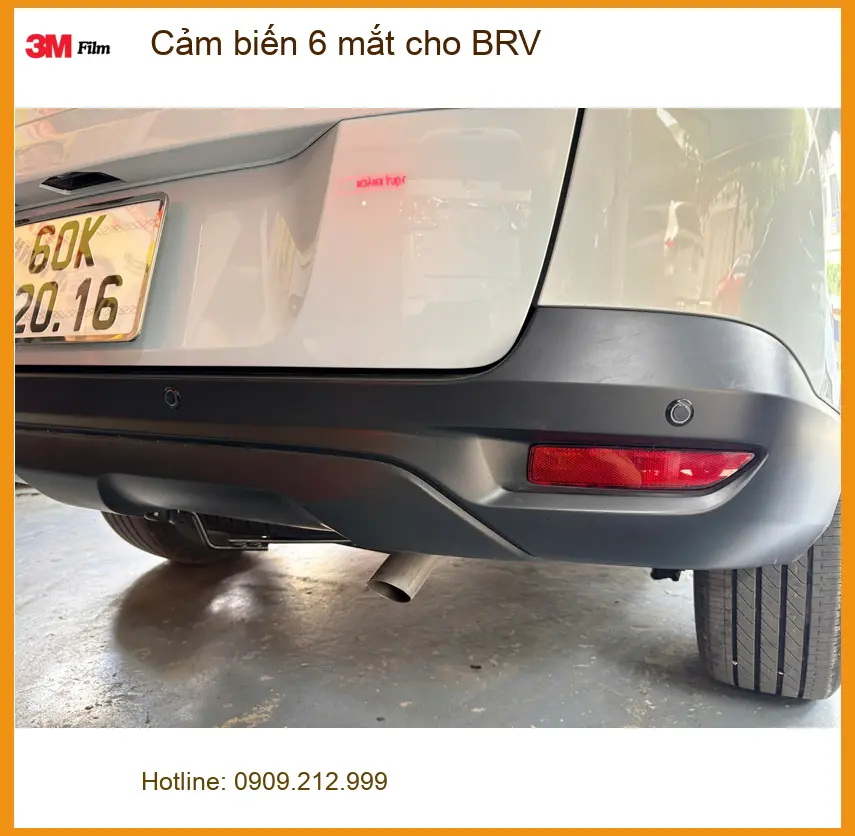 Anh Khang lắp cảm biến 6 mắt Honda BRV ở Cần Giờ tránh va chạm khi lùi xe ảnh thực tế 4