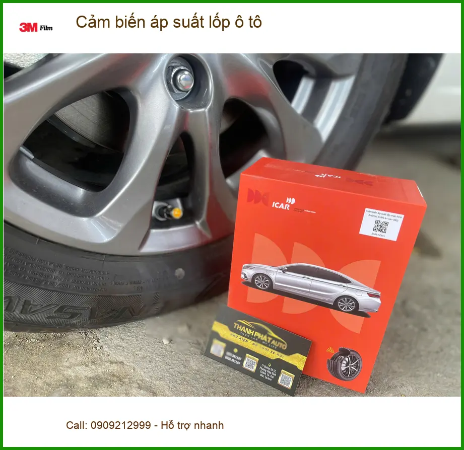 Anh Đại lắp cảm biến áp suất lốp MG5 tại Quận 1 để theo dõi lốp xe ảnh thực tế 3