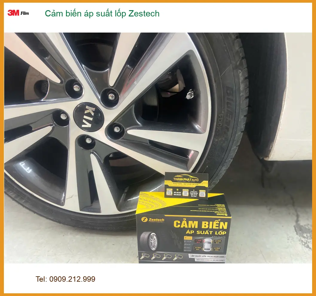 Anh Minh gắn cảm biến áp suất lốp Zestech cho Hyundai Accent tại Cần Giờ ảnh thực tế 2