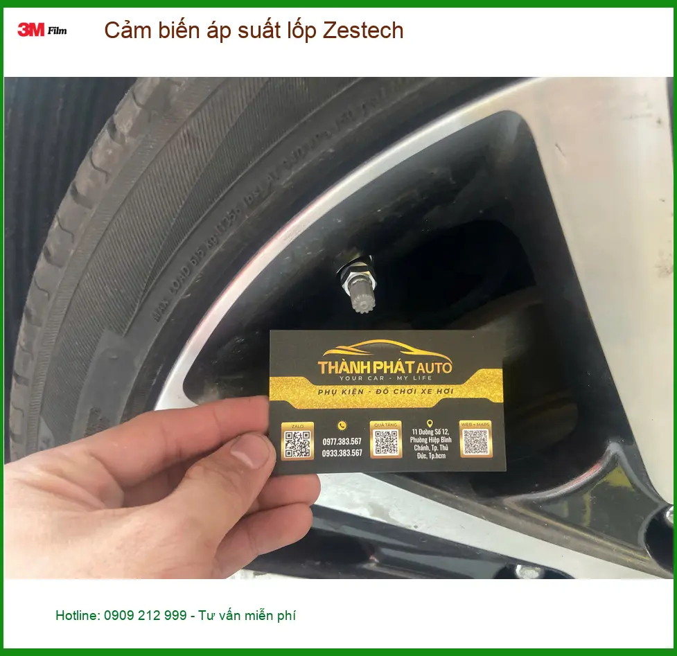 Anh Minh gắn cảm biến áp suất lốp Zestech cho Hyundai Accent tại Cần Giờ ảnh thực tế 4