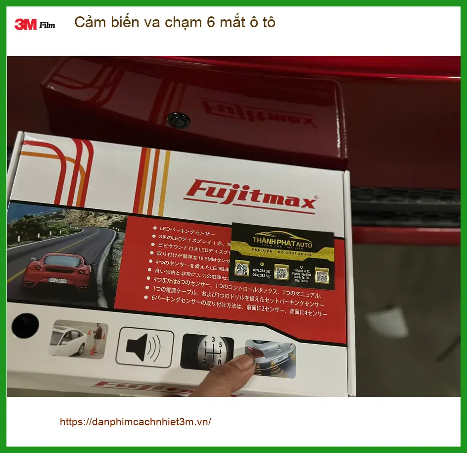 Anh Minh lắp cảm biến va chạm 6 mắt ô tô cho Hyundai Santa Fe tại Quận 2 để lùi xe an toàn ảnh thực tế 3