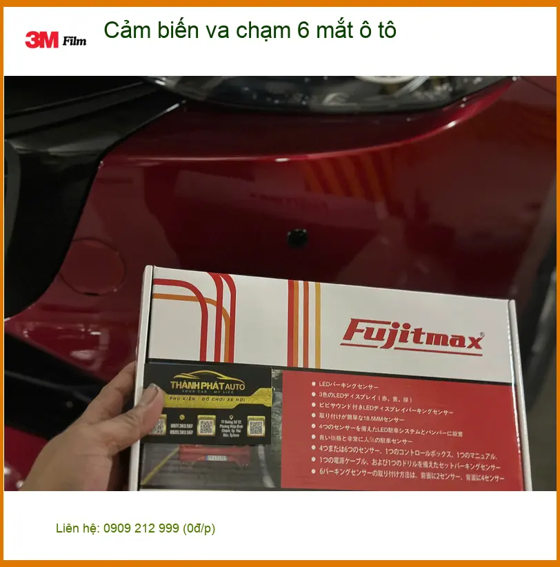 Anh Minh gắn cảm biến va chạm 6 mắt ô tô cho Hyundai Accent ở Bình Chánh ảnh thực tế 3