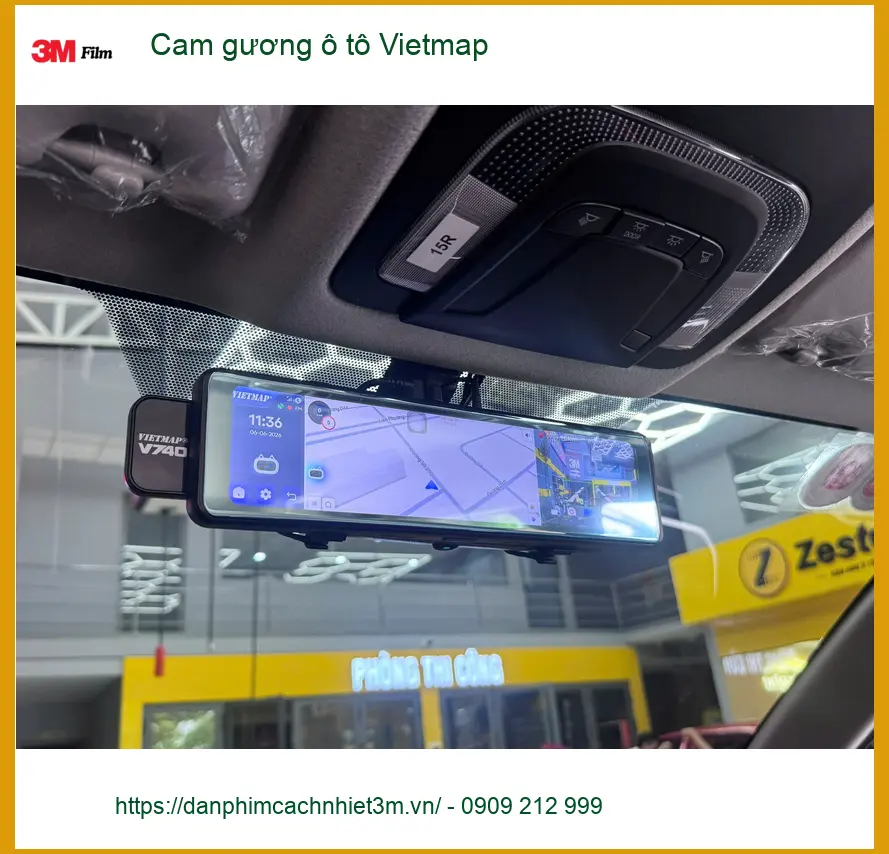 Anh Dũng lắp cam gương ô tô Vietmap cho Kia K3 tại Quận 3 vì hay đi đường đông người ảnh thực tế 2