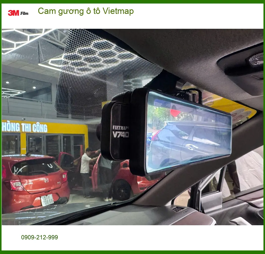 Anh Dũng lắp cam gương ô tô Vietmap cho Kia K3 tại Quận 3 vì hay đi đường đông người ảnh thực tế 3