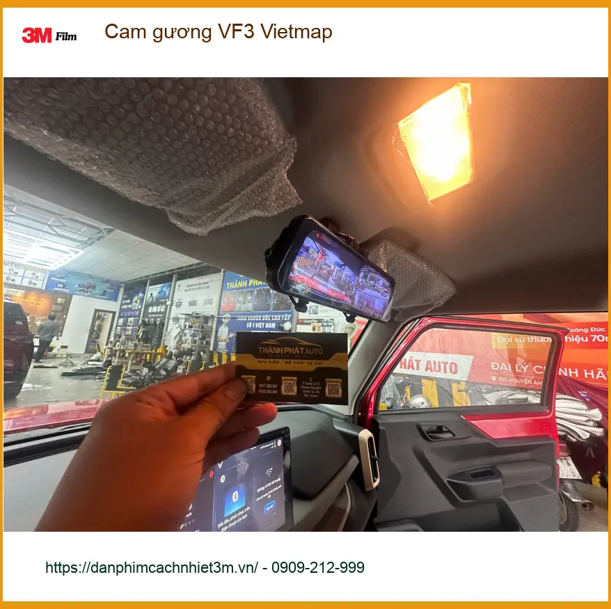 Anh Minh lắp camera gương Vietmap VF3 tại Hóc Môn ghi lại hành trình an toàn ảnh thực tế 3