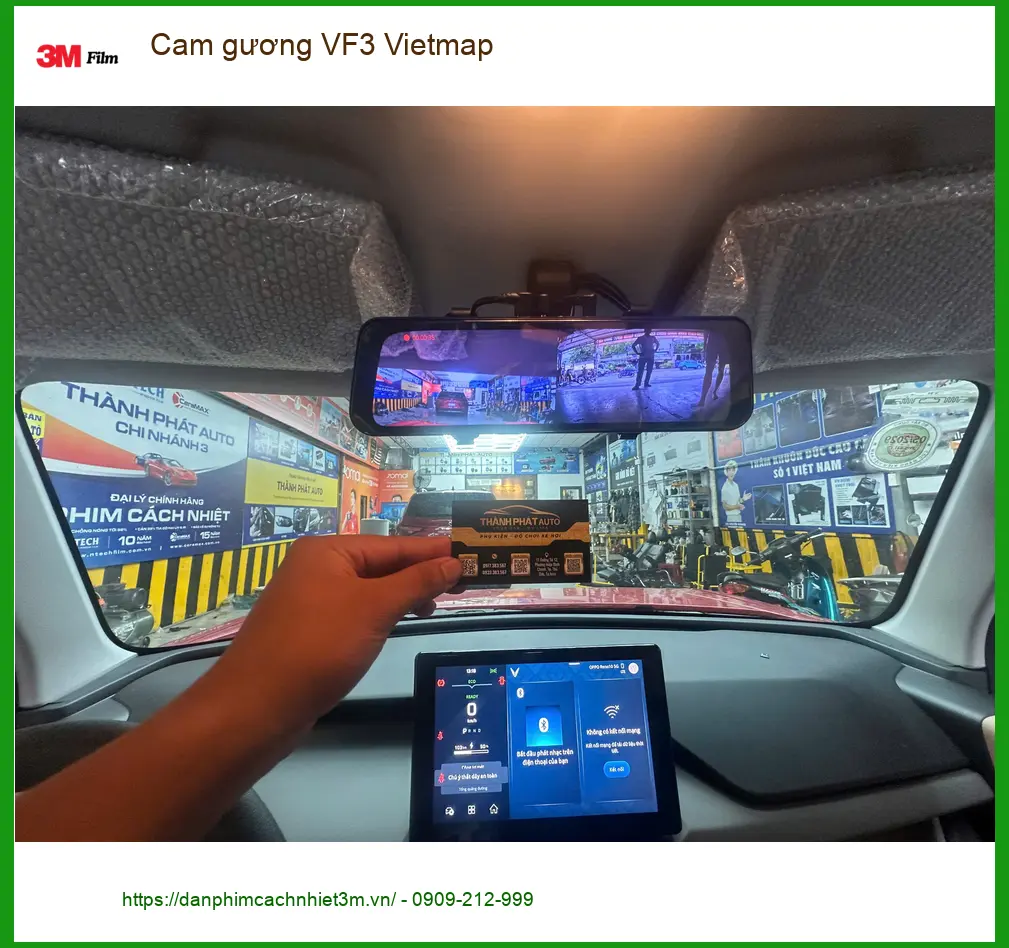 Anh Khang lắp cam gương Vietmap cho VF3 tại Thủ Đức lái xe an toàn hơn ảnh thực tế 3
