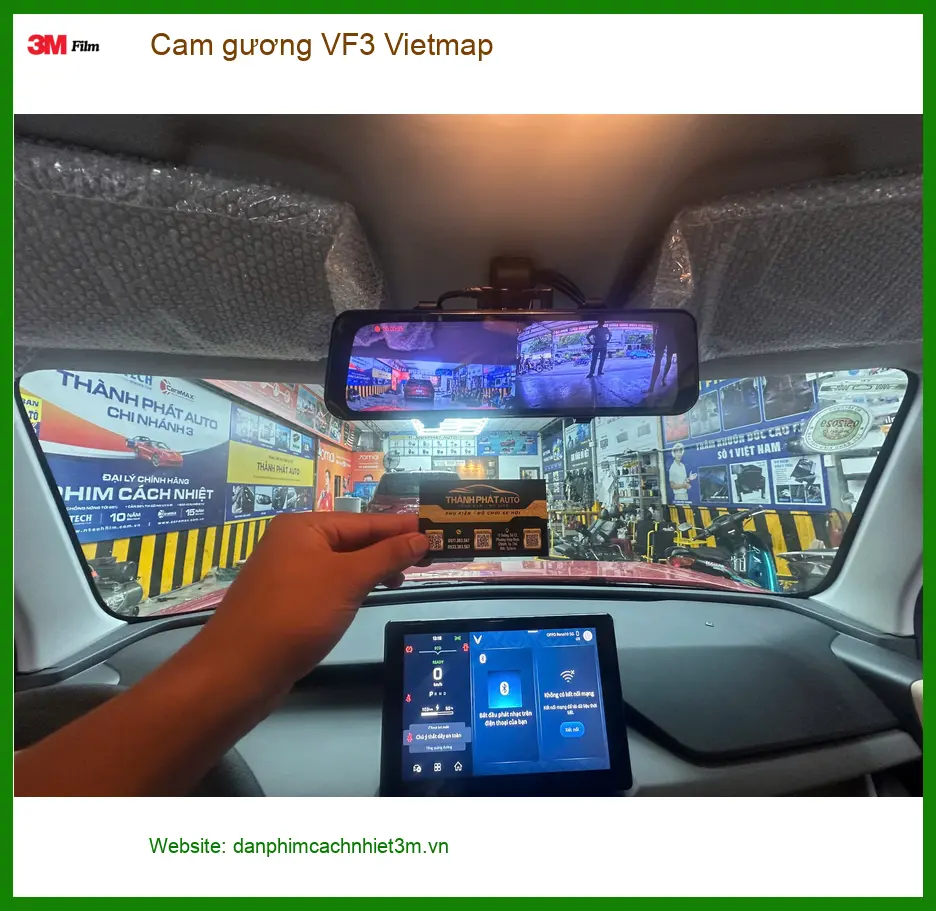 Chị Diệp lắp Cam gương Vietmap cho VinFast VF3 tại Quận 2 uy tín ảnh thực tế 4