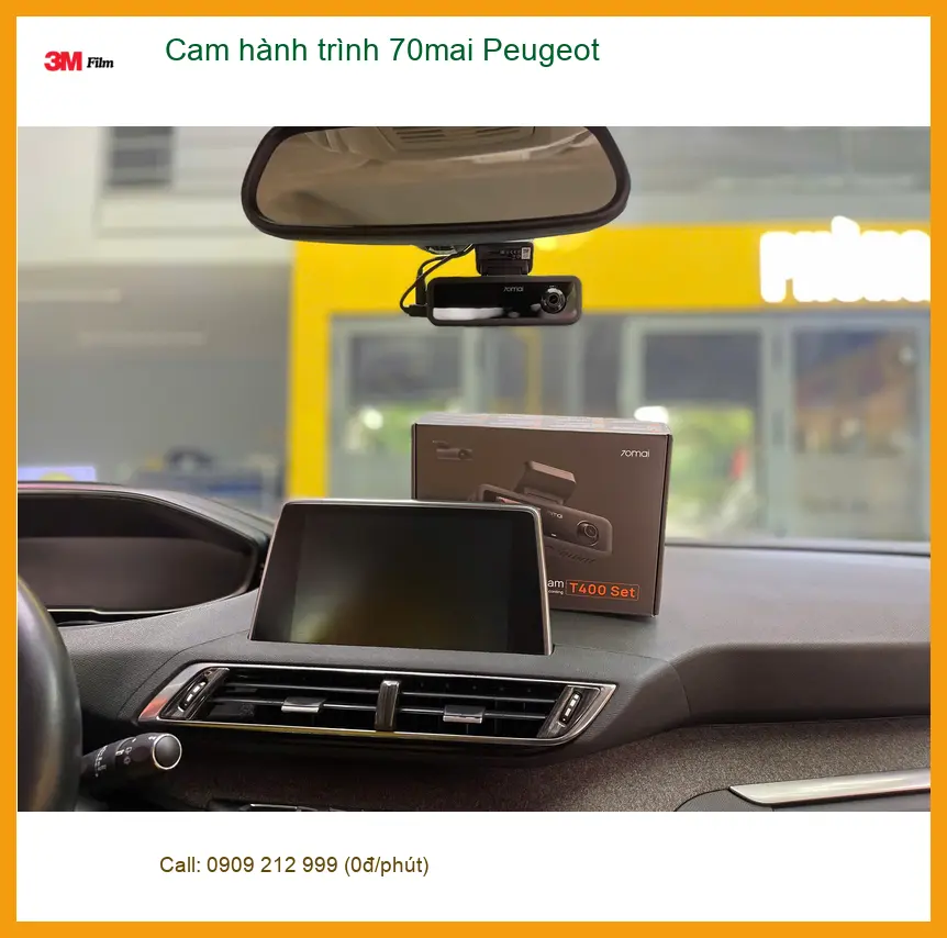 Anh Khải lắp cam hành trình 70mai cho Peugeot tại Quận Tân Bình an toàn ảnh thực tế 2