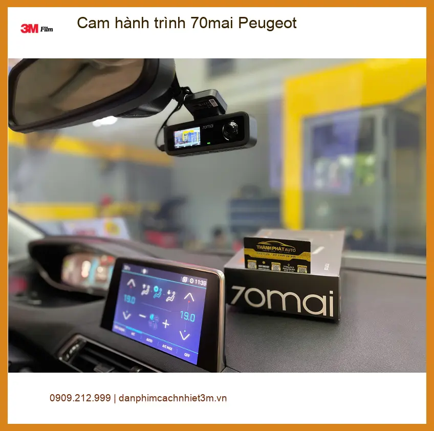 Anh Khải lắp cam hành trình 70mai cho Peugeot tại Quận Tân Bình an toàn ảnh thực tế 3