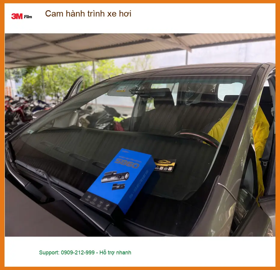 Chú Phước lắp cam hành trình xe hơi Hyundai SantaFe để an tâm khi đậu xe tại Quận 7 ảnh thực tế 2