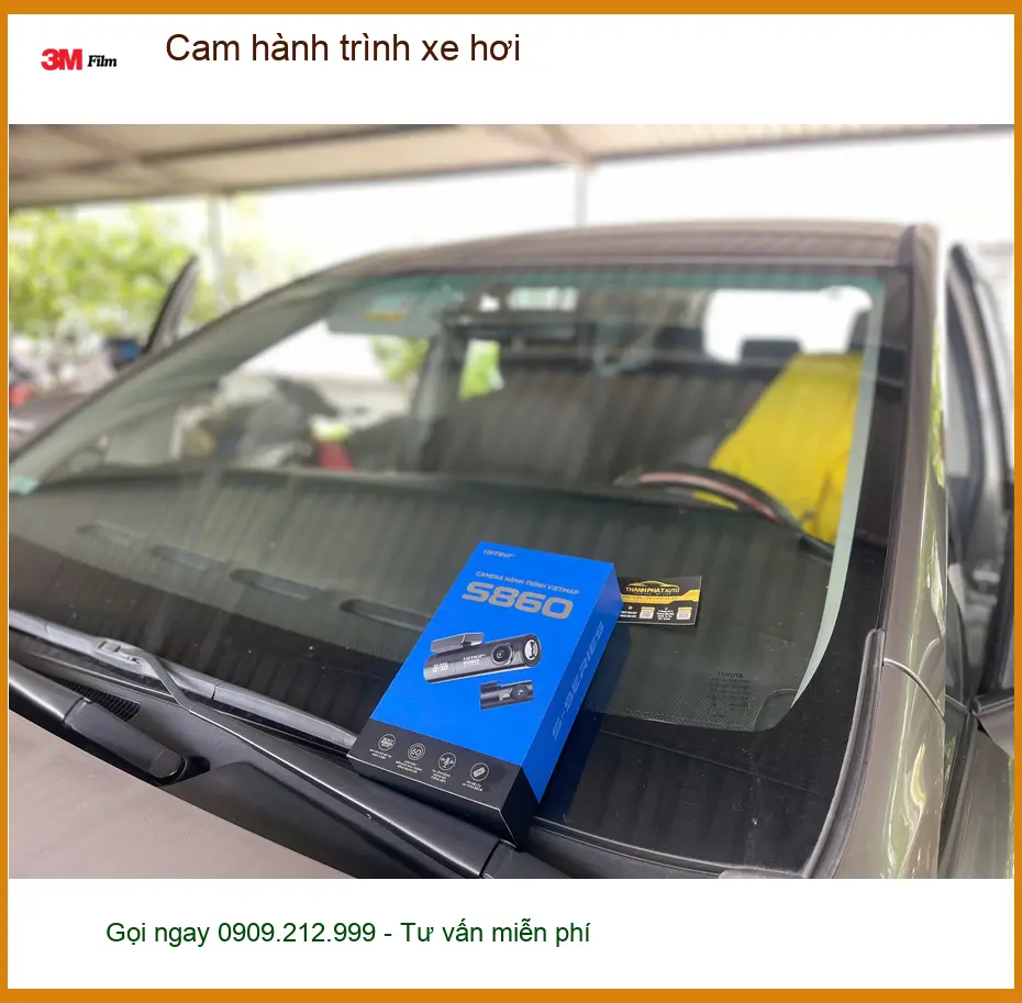 Chú Phước lắp cam hành trình xe hơi Hyundai SantaFe để an tâm khi đậu xe tại Quận 7 ảnh thực tế 3
