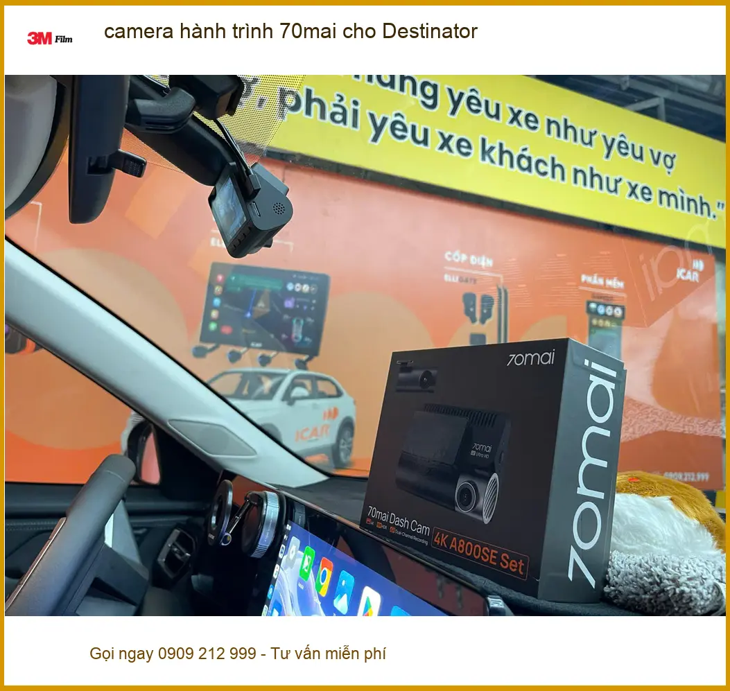 Chị Thảo lắp camera hành trình 70mai cho Hyundai Accent tại Hóc Môn để ghi lại hành trình rõ nét