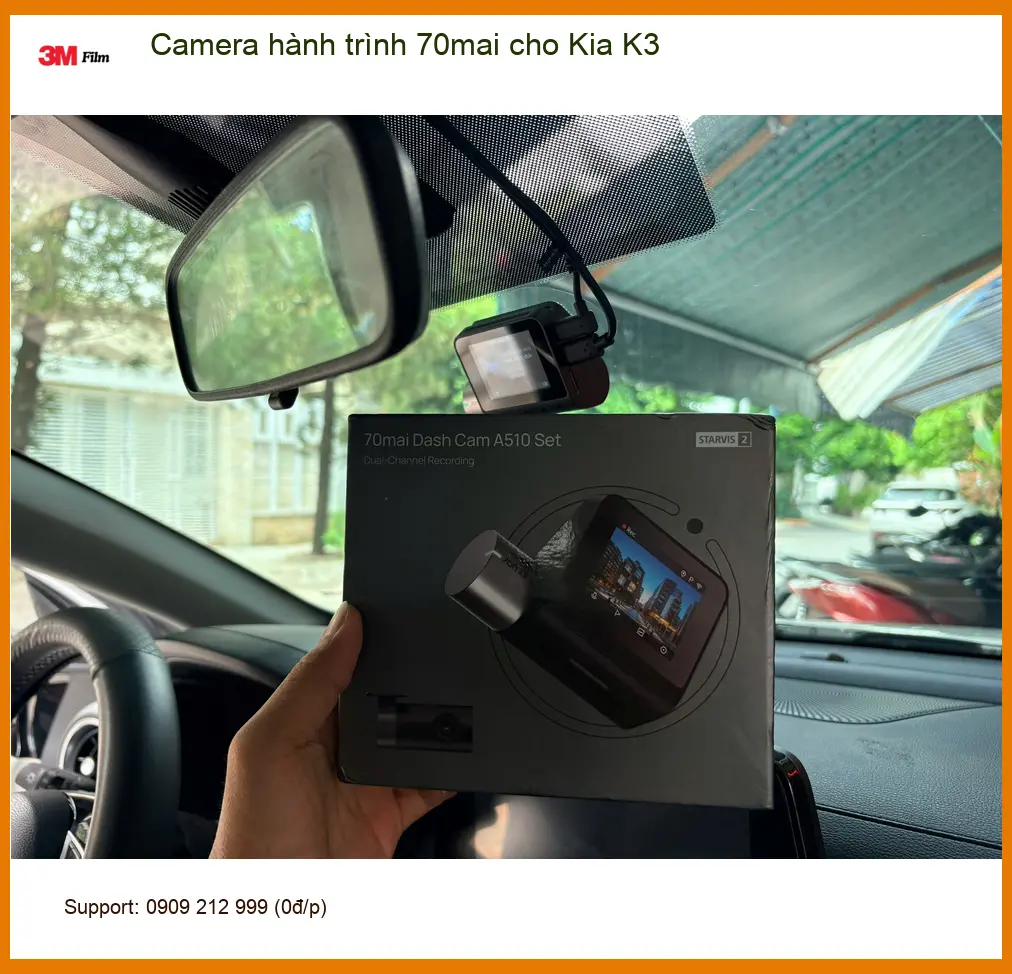 Anh Khang lắp Camera hành trình 70mai chính hãng cho Kia K3 Quận 7 để ghi lại hành trình rõ nét ảnh thực tế 2