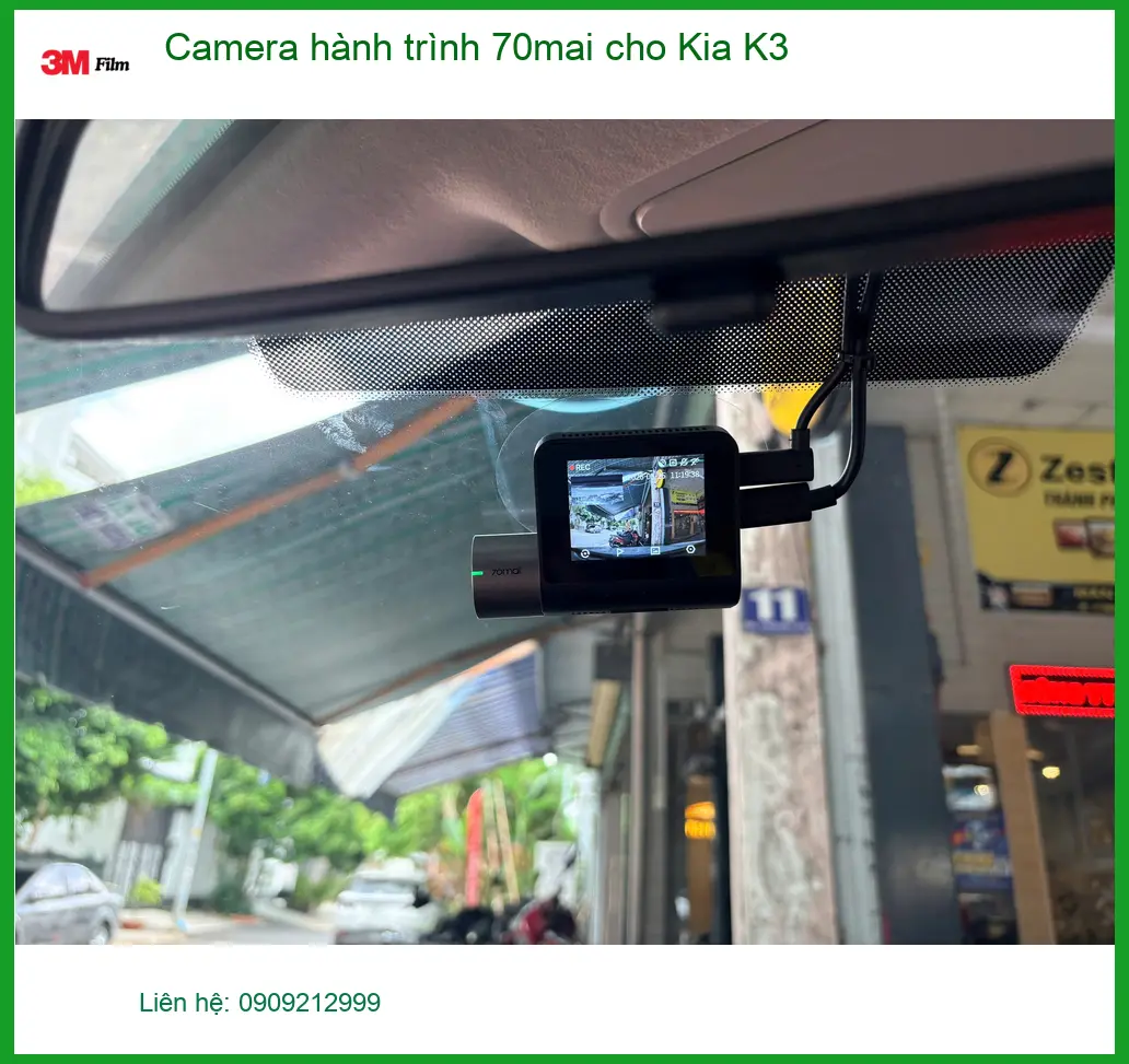 Anh Tùng lắp Camera hành trình 70mai cho Kia K3 để ghi lại hành trình tại Quận 6 ảnh thực tế 3