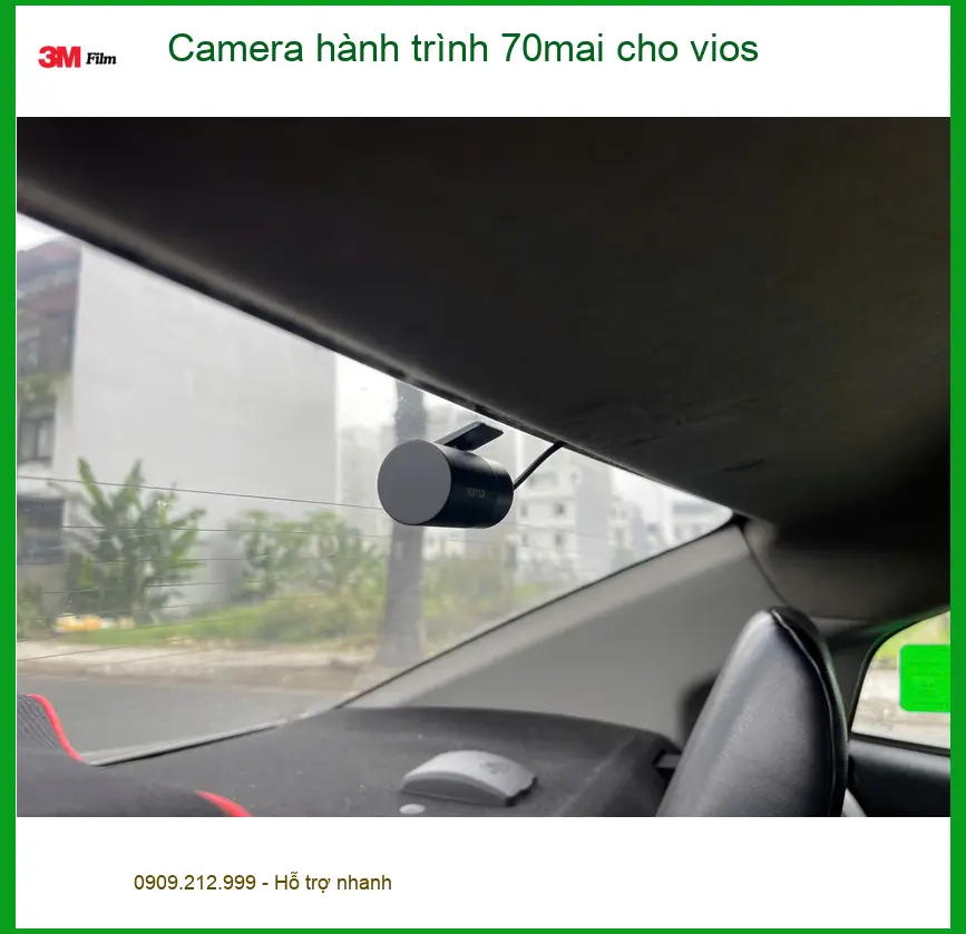 Anh Minh lắp Camera hành trình 70mai cho Toyota Vios tại Quận 10