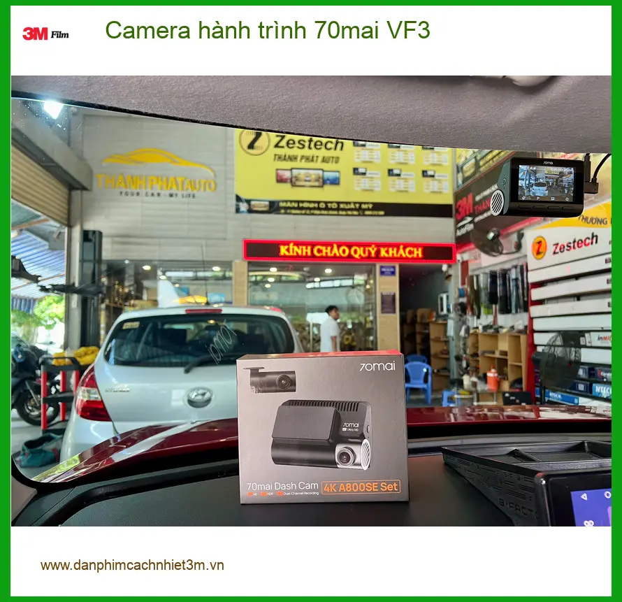 Anh Khôi lắp Camera hành trình 70mai cho VinFast VF3 tại Quận 7