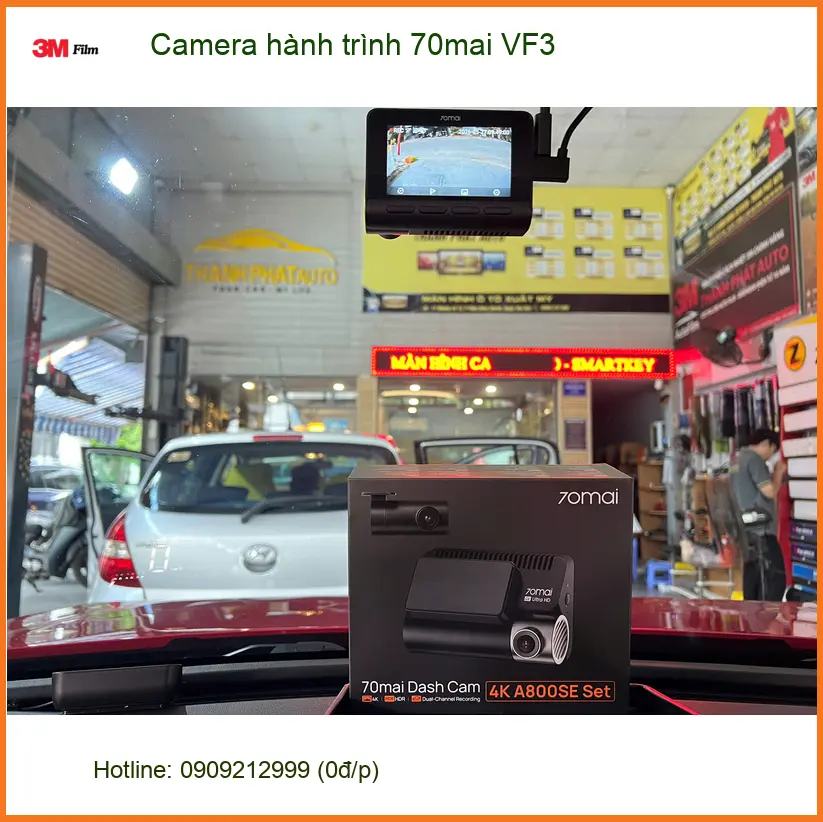 Anh Khôi lắp Camera hành trình 70mai cho VinFast VF3 tại Quận 7 ảnh thực tế 2