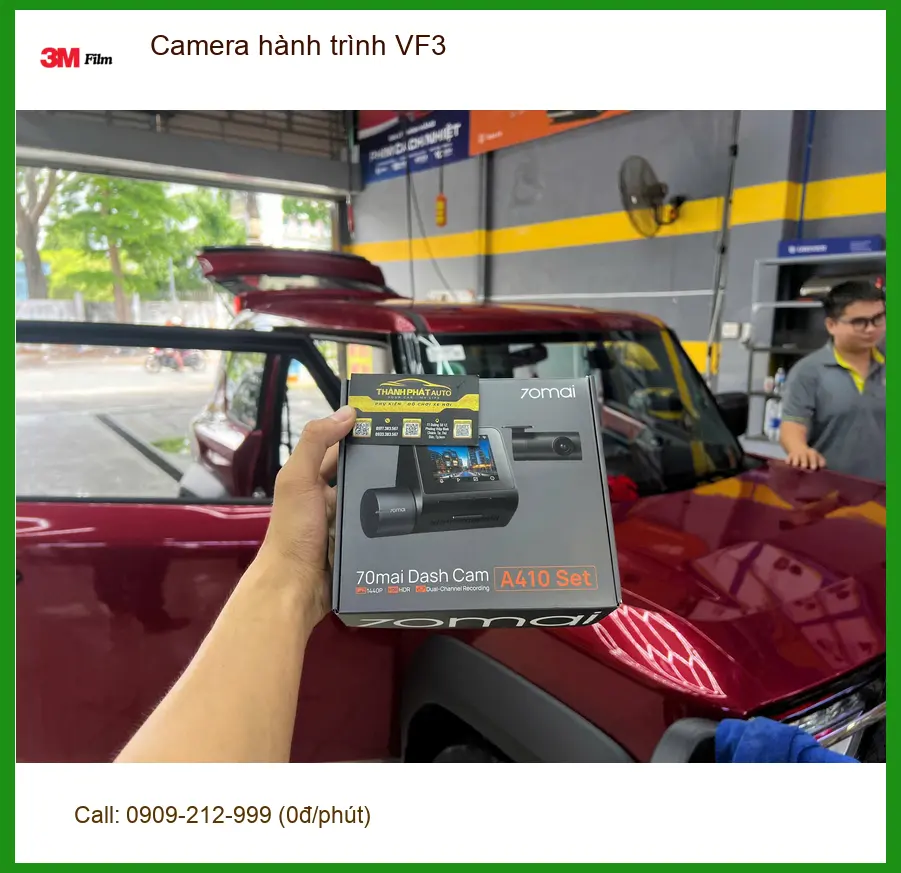 Chị Thanh lắp Camera hành trình VinFast VF3 tại Quận Gò Vấp để yên tâm lái xe ảnh thực tế 2