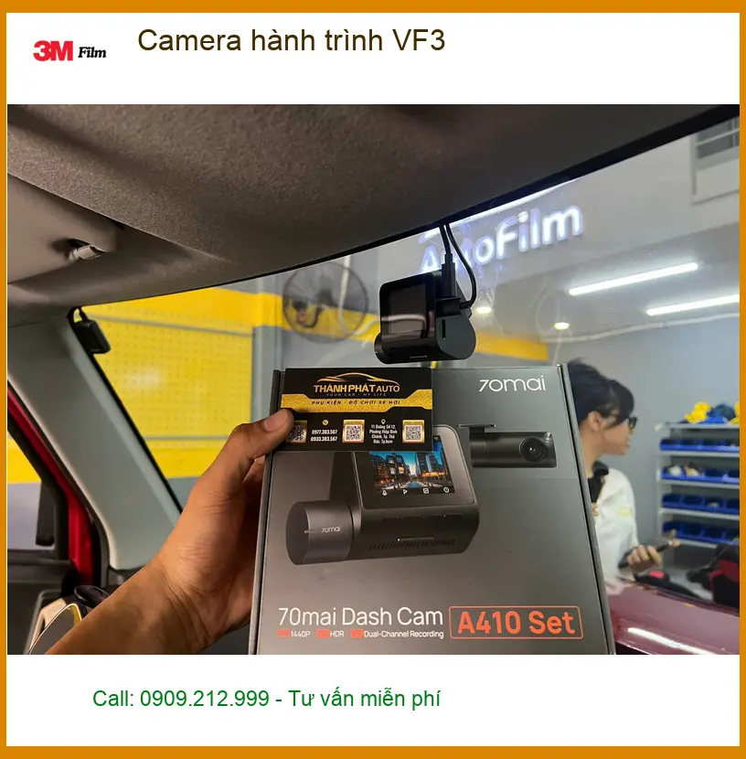 Anh Khải lắp Camera hành trình VF3 tại Quận Bình Thạnh để an tâm lái xe