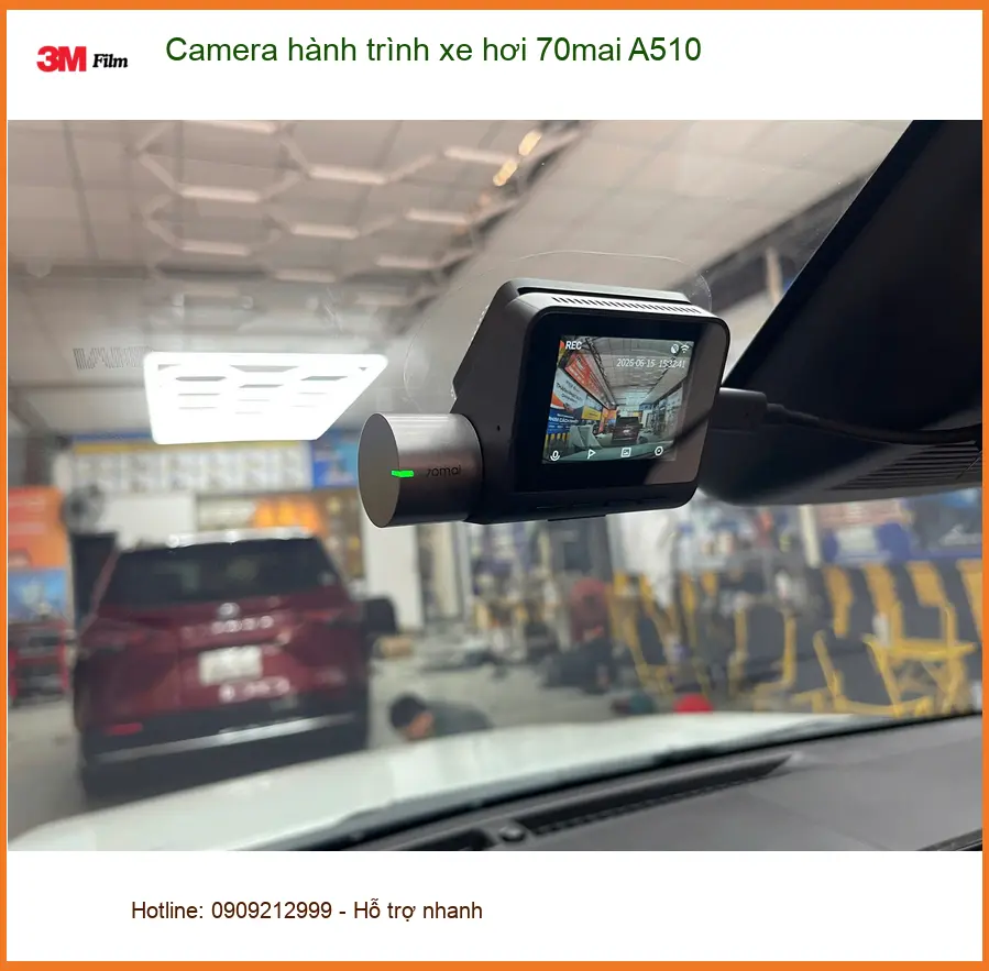 Anh Long VinFast Lux A lắp Camera hành trình xe hơi 70mai A510 tại Hóc Môn ảnh thực tế 2