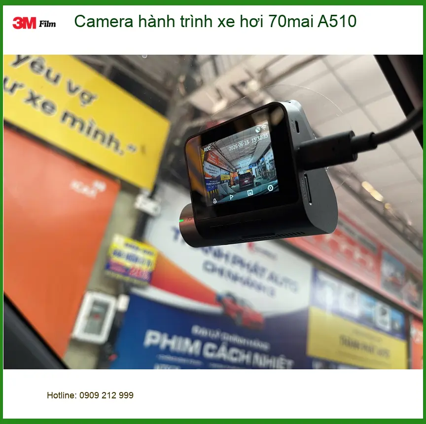 Chị Lan Anh lắp Camera hành trình 70mai A510 cho Accent tại Thủ Đức ảnh thực tế 3