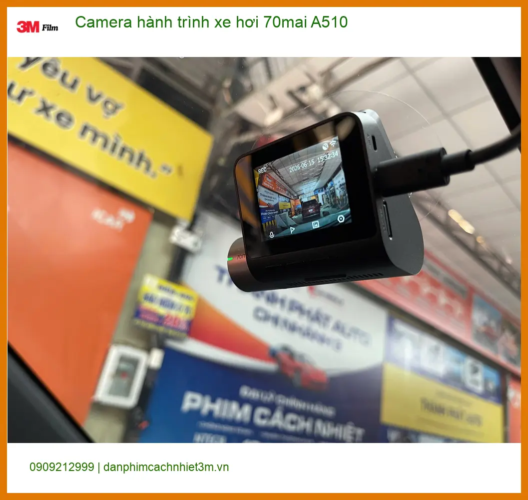 Anh Long VinFast Lux A lắp Camera hành trình xe hơi 70mai A510 tại Hóc Môn ảnh thực tế 3