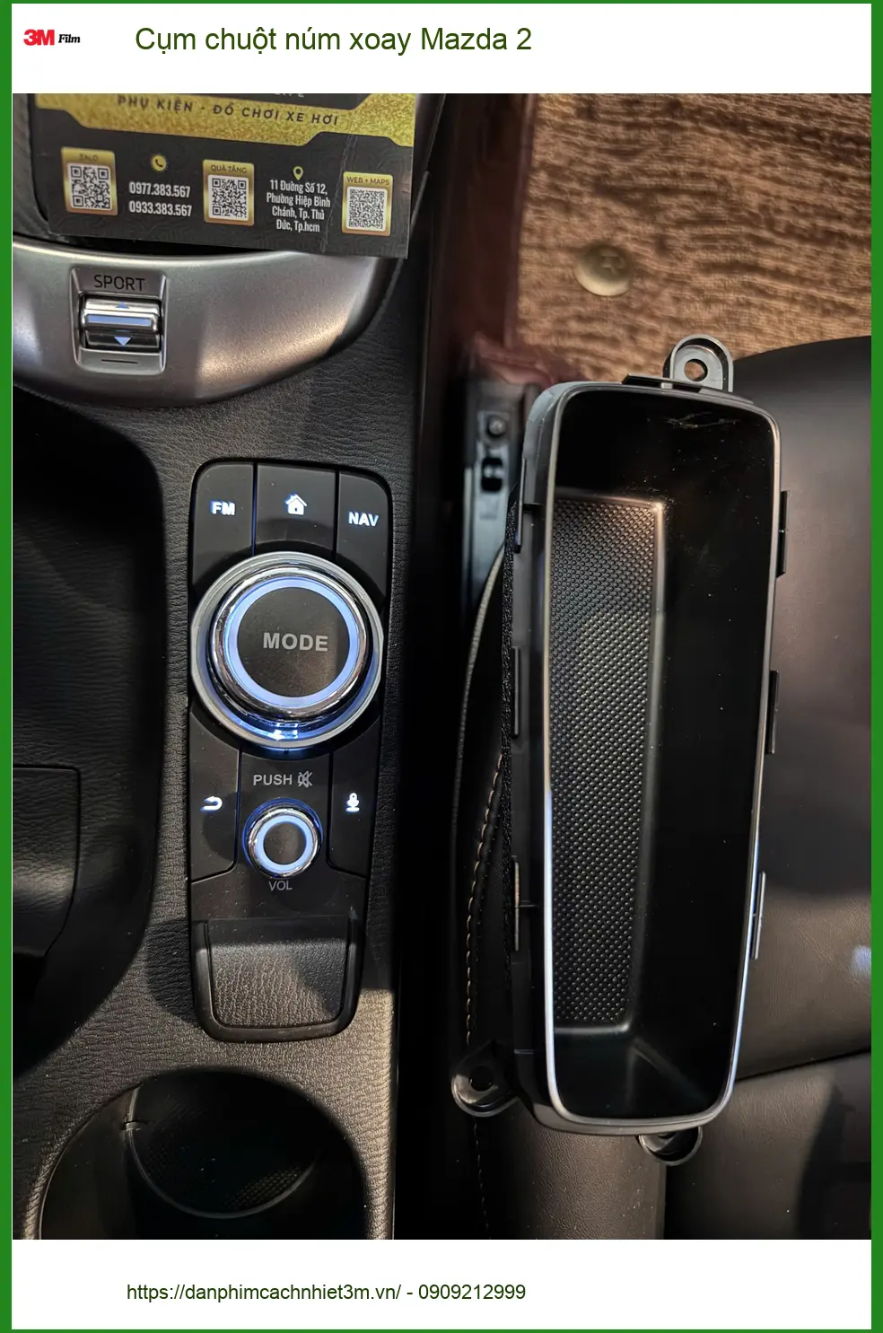Chú Tấn lắp cụm chuột núm xoay Mazda 2 tại Quận 5 để thay cái cũ bị kẹt