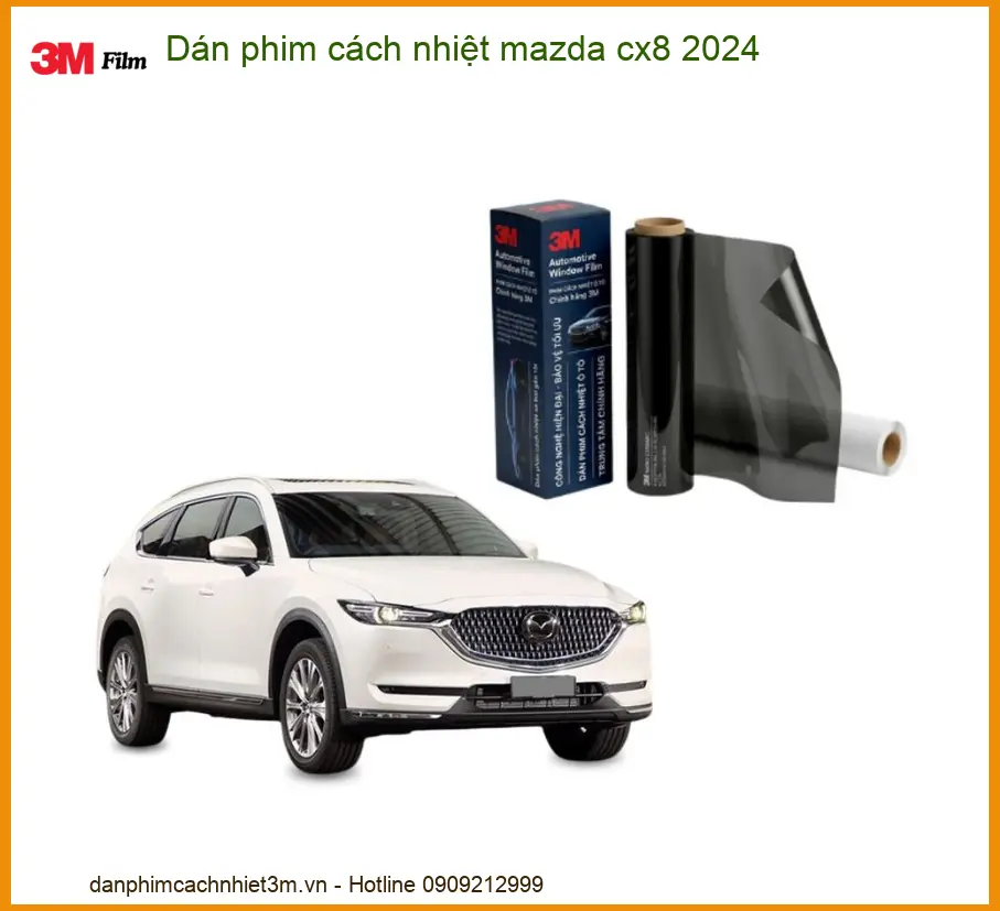 Dán Phim Cách Nhiệt Mazda CX8 2024 - Trung Tâm Thi Công Chính Hãng TPHCM