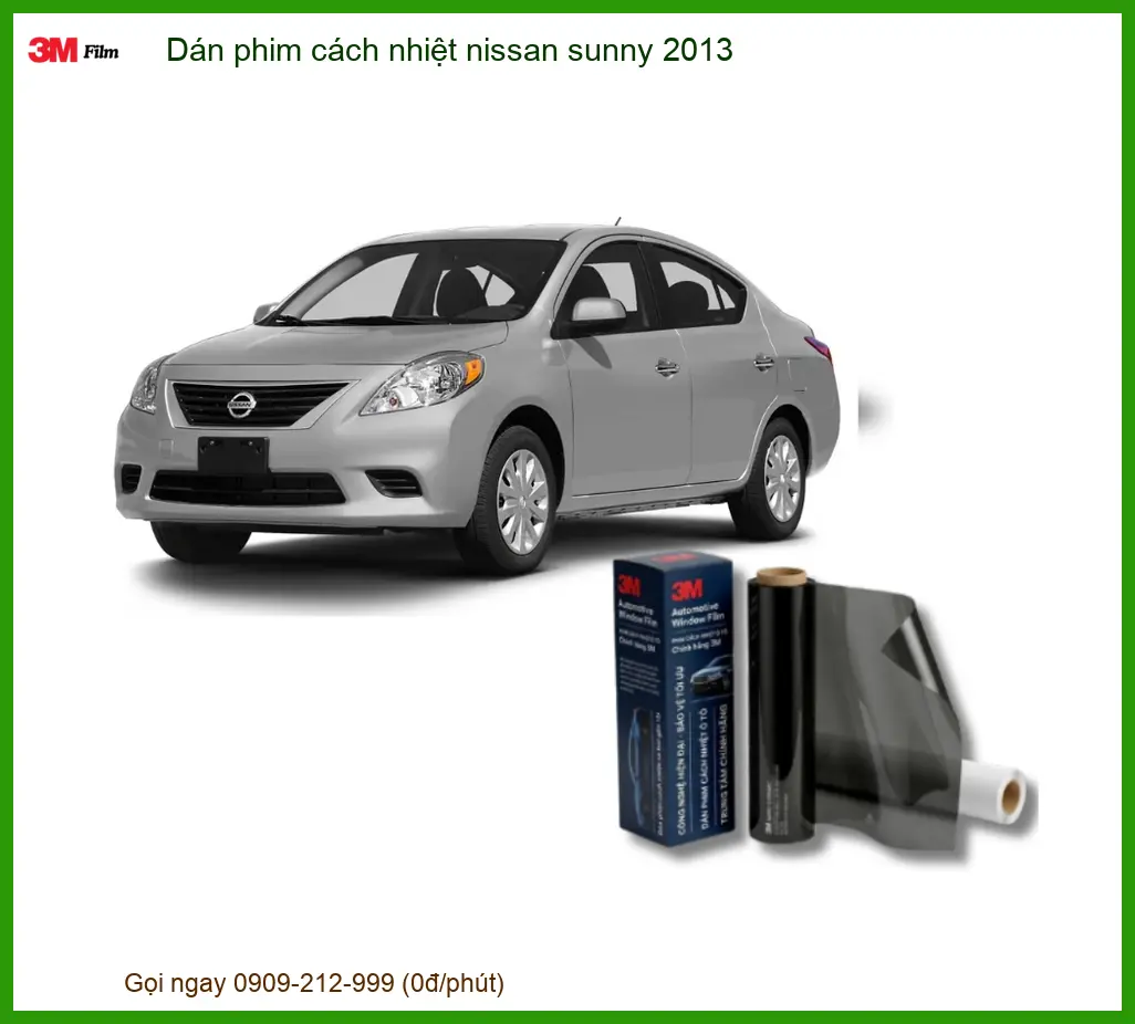 Dán Phim Cách Nhiệt Nissan Sunny 2013 - Trung Tâm Lắp Đặt Uy Tín TPHCM