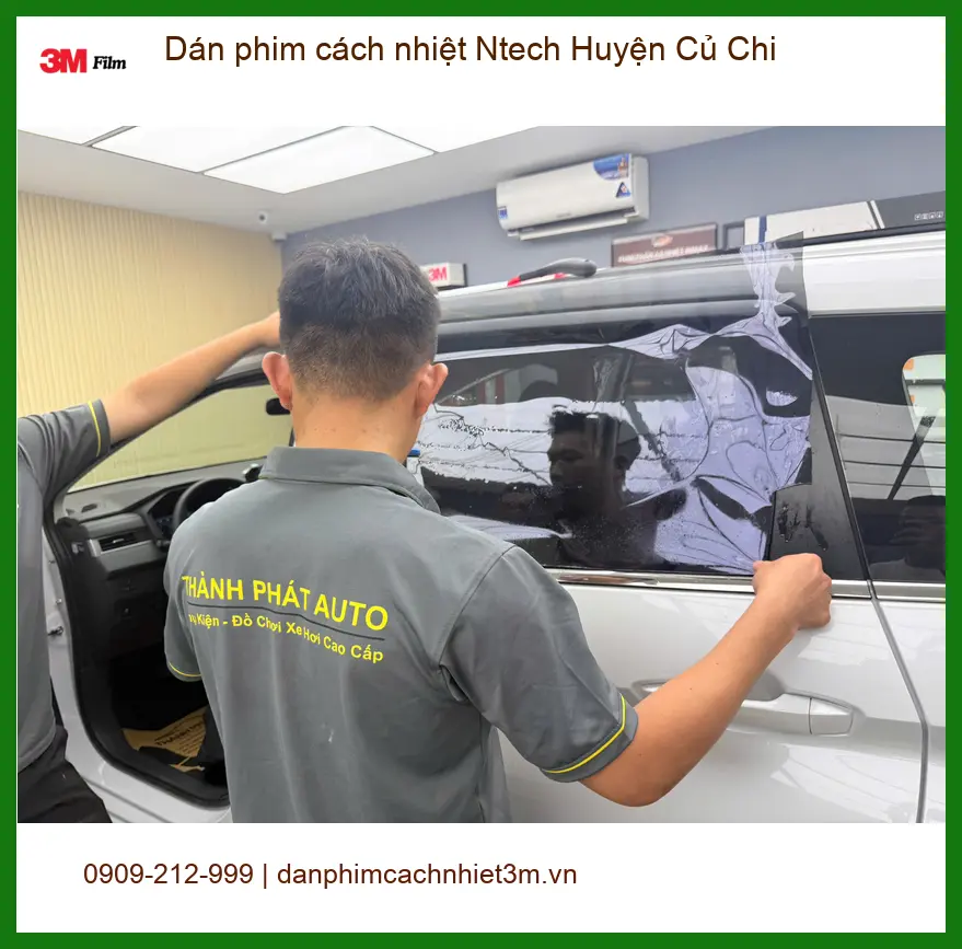 Nơi Dán Phim Cách Nhiệt Ntech Ô Tô Huyện Củ Chi - Lắp Đặt Giá Tốt ảnh thực tế 3