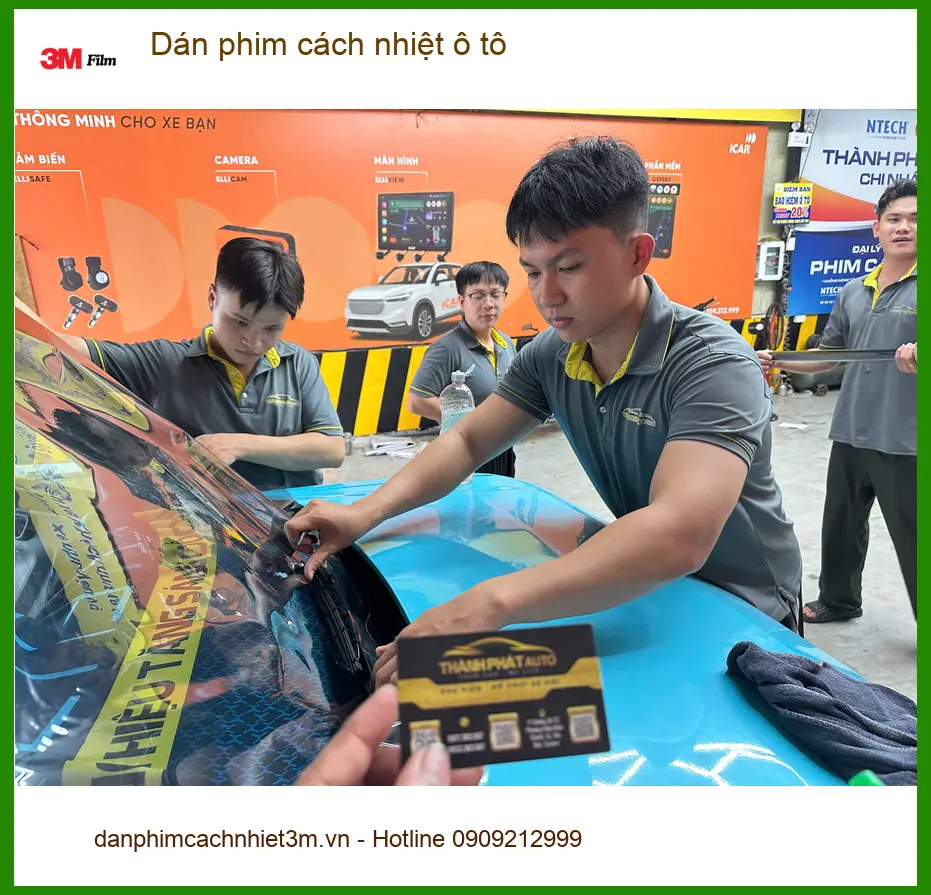 Anh Quang dán phim cách nhiệt ô tô cho Hyundai Elantra để chống nóng tại Gò Vấp