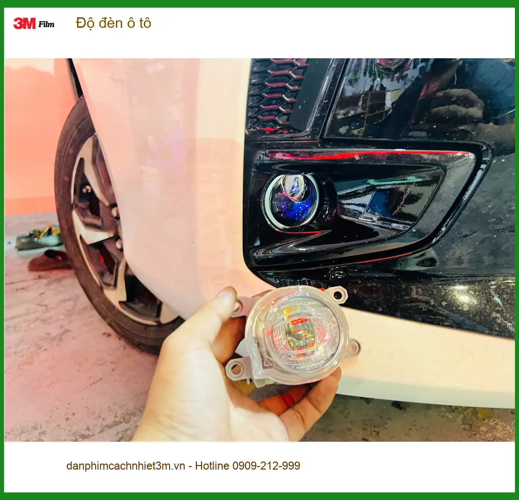 Anh Quân Hyundai Accent độ đèn ô tô tại Quận 7 vì đèn zin quá tối ảnh thực tế 2