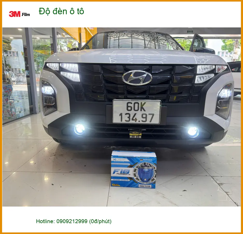 Anh Khôi độ đèn ô tô Hyundai Kona tại Quận Tân Bình vì đèn zin mờ ảnh thực tế 3