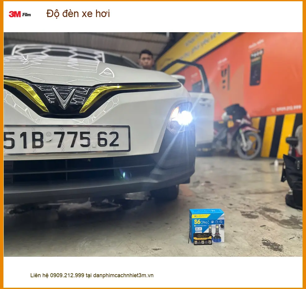 Bác Sơn độ đèn xe hơi cho Honda CR-V tại Quận 6 để tăng cường ánh sáng ban đêm ảnh thực tế 2