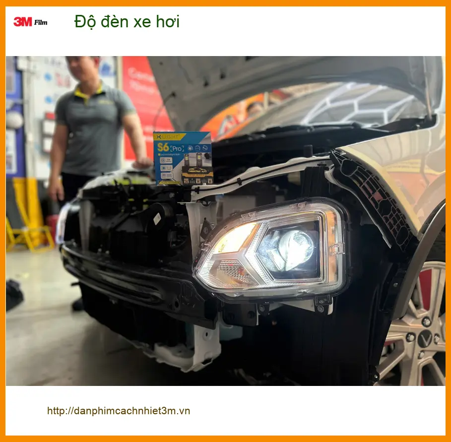Anh Kiên độ đèn xe hơi Hyundai Accent vì đèn zin yếu sáng tại Hóc Môn ảnh thực tế 2