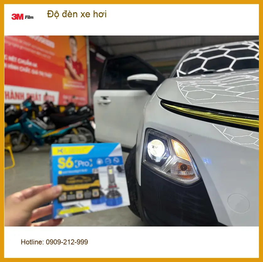 Anh Khải độ đèn Hyundai Creta Quận 3 vì đèn zin mờ, khó nhìn đường ảnh thực tế 2