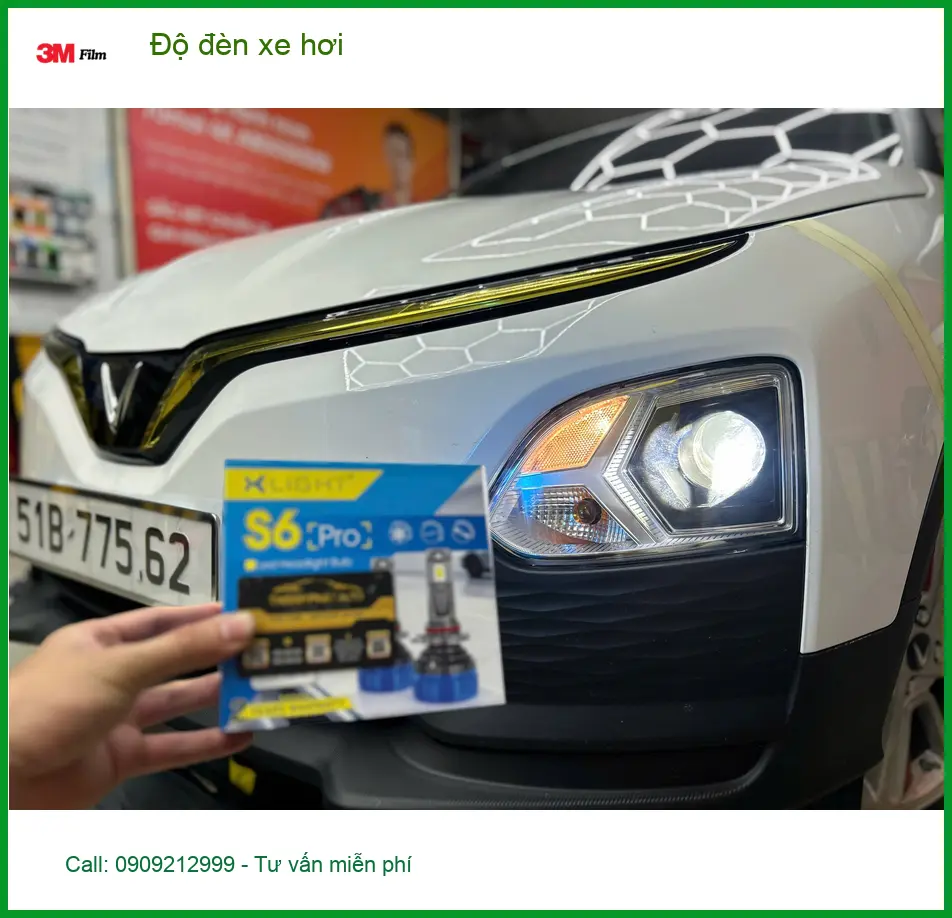 Anh Khải độ đèn Hyundai Creta Quận 3 vì đèn zin mờ, khó nhìn đường ảnh thực tế 3