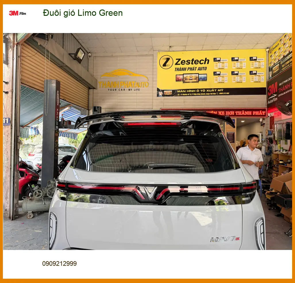 Chị Thảo lắp đuôi gió Limo Green cho VinFast Lux A2.0 tại Cần Giờ để tăng tính thể thao ảnh thực tế 2