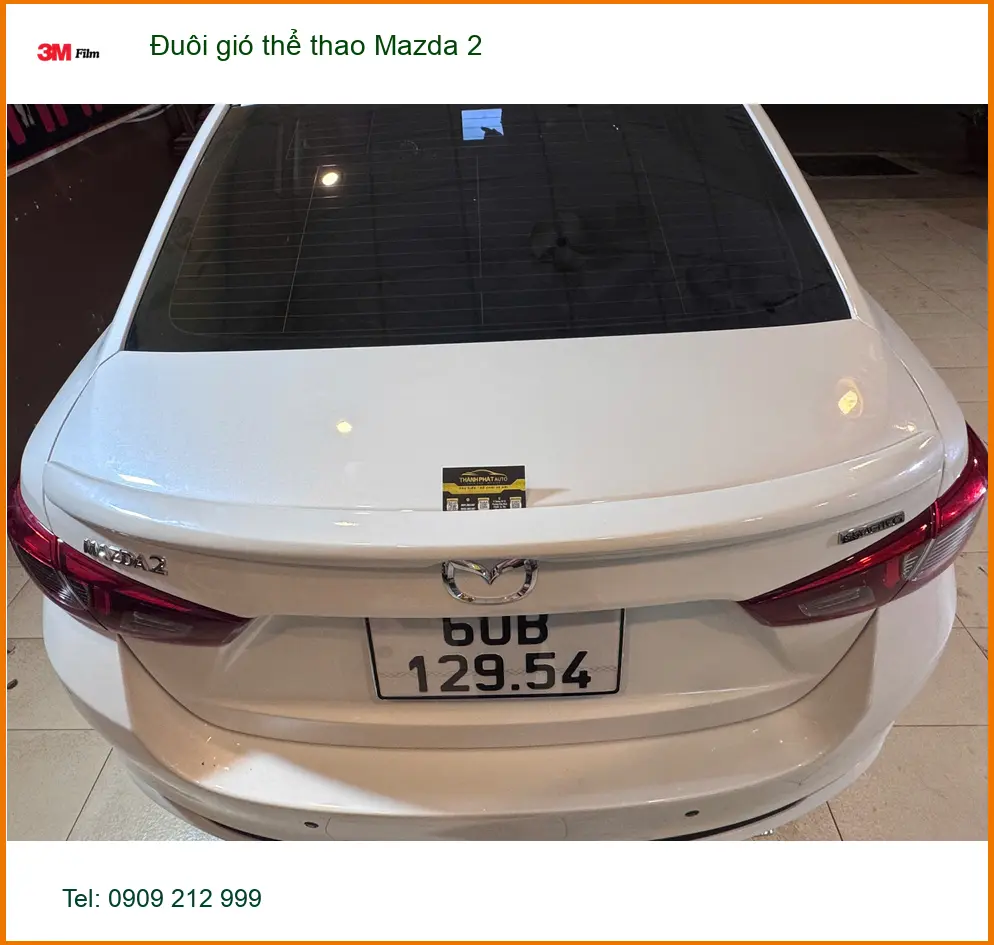 Anh Bách lắp đuôi gió thể thao Mazda 2 tại Quận Tân Phú để tăng vẻ cá tính ảnh thực tế 2