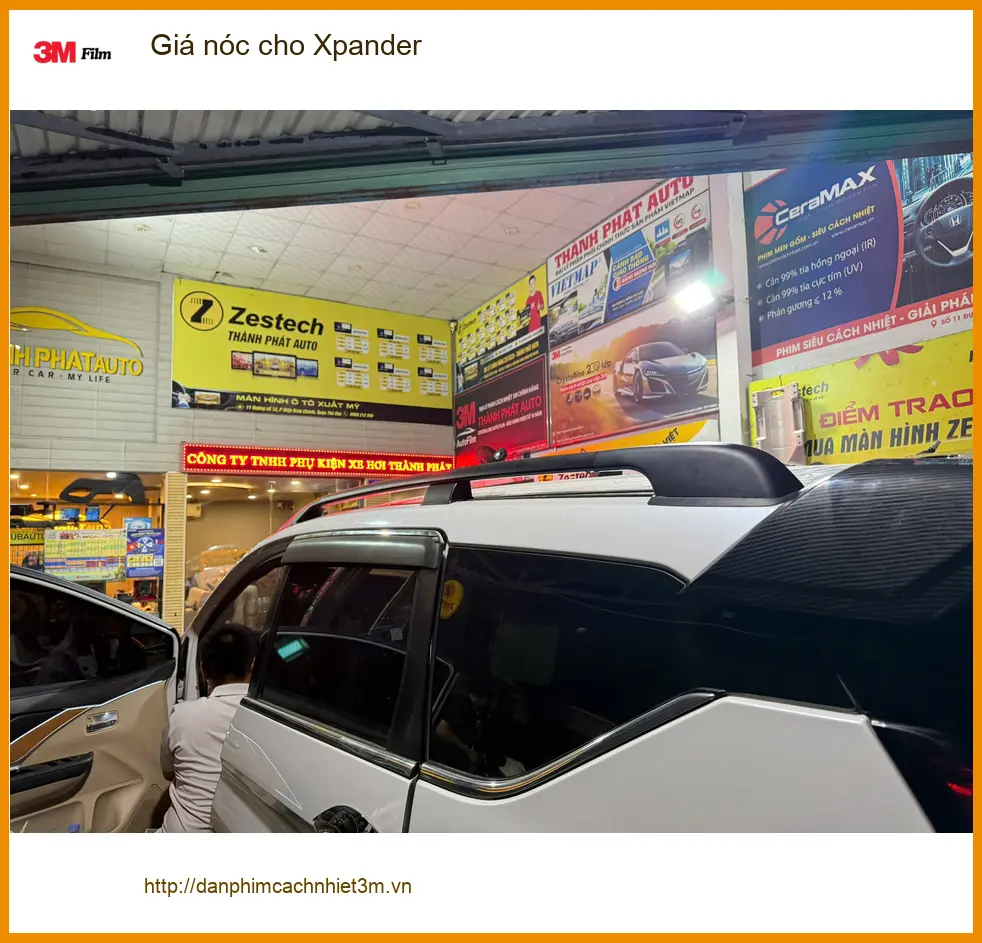 Anh Cảnh lắp giá nóc Mitsubishi Xpander tại Hóc Môn để chở đồ cho gia đình ảnh thực tế 2