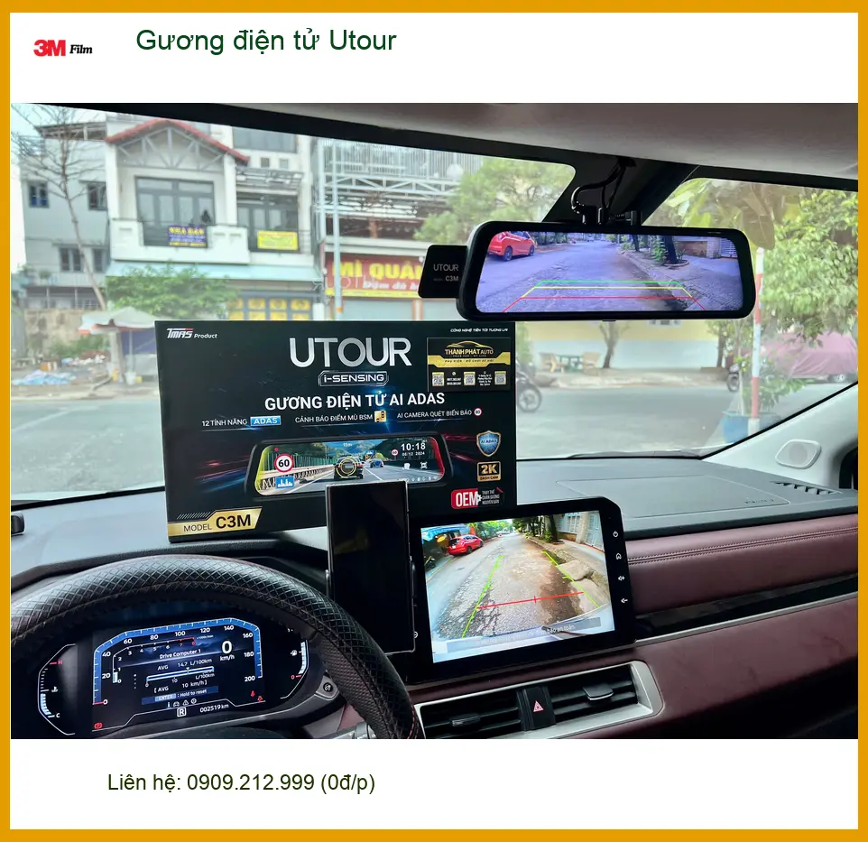 Anh Minh lắp Gương điện tử Utour cho Kia Seltos ở Quận 11. ảnh thực tế 3