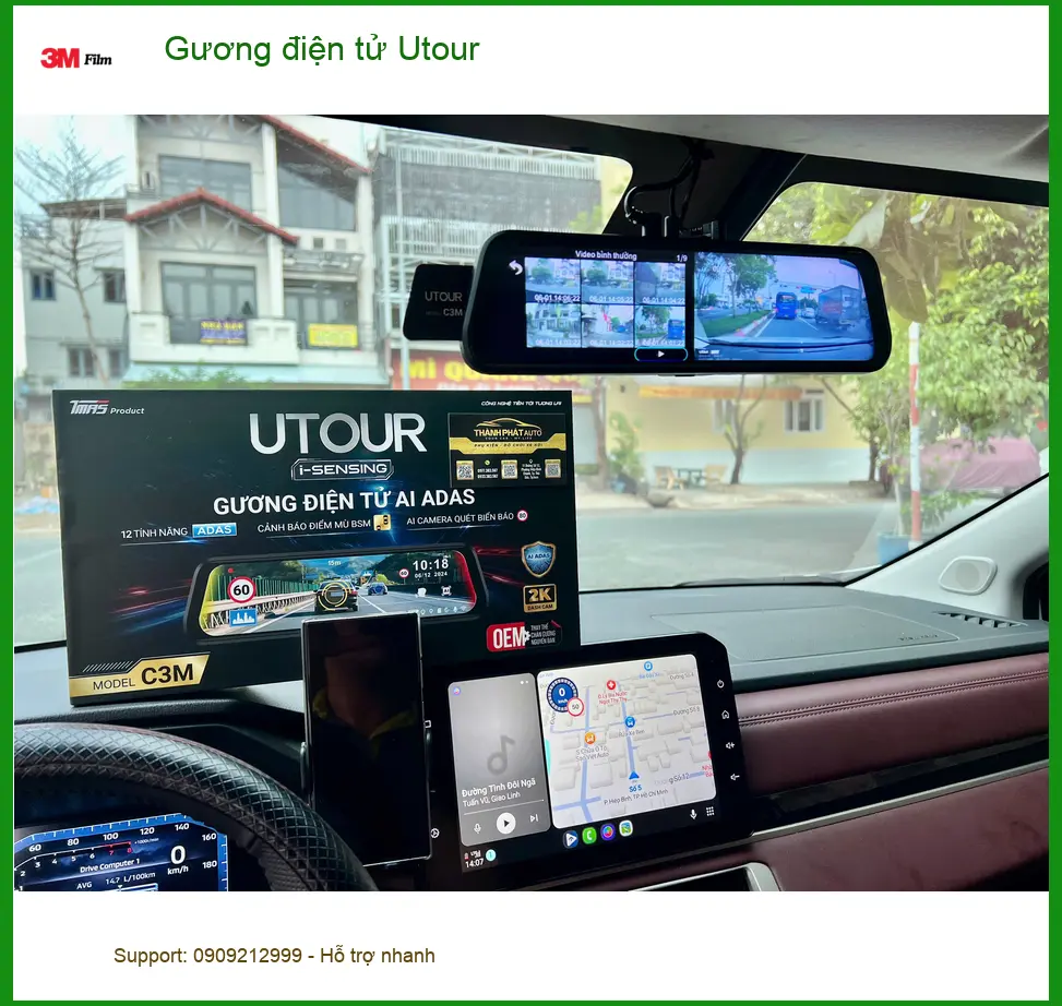 Anh Minh lắp Gương điện tử Utour cho Kia Seltos ở Quận 11. ảnh thực tế 4
