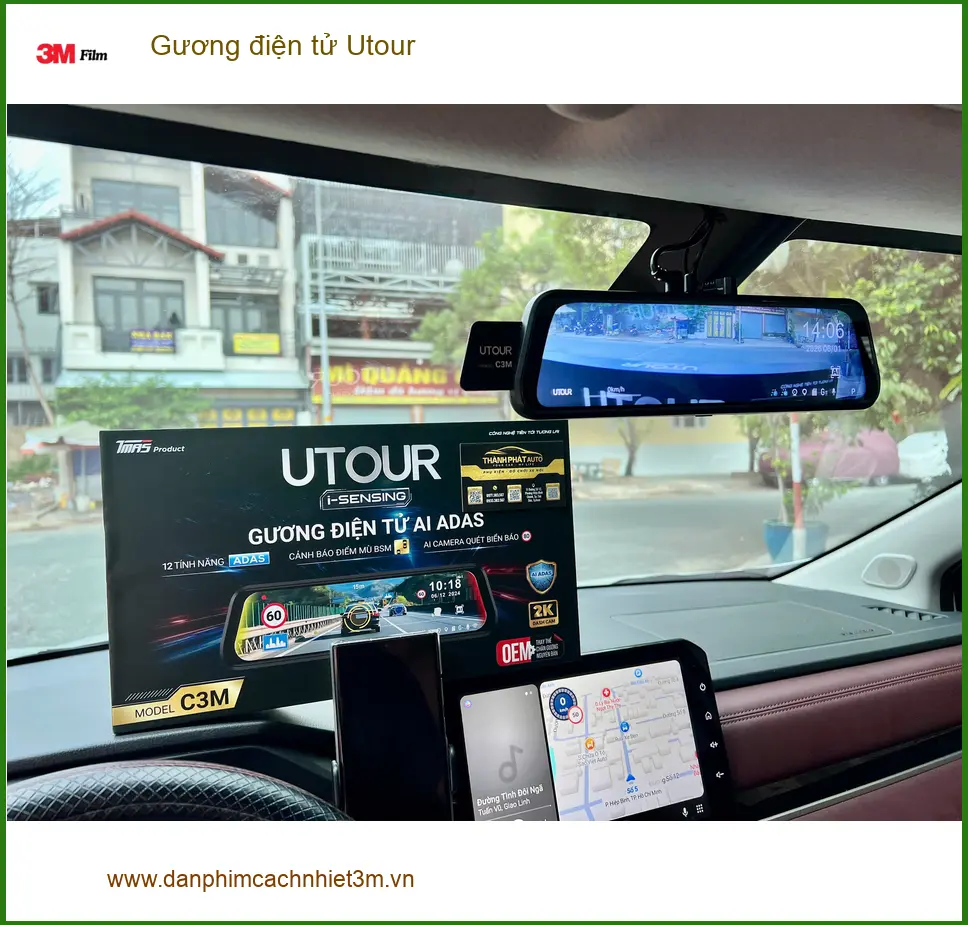 Chú Bách lắp Gương điện tử Utour cho Kia K3 ở Quận 9 để lái xe an toàn hơn. ảnh thực tế 3