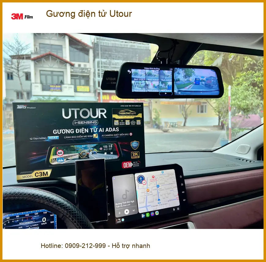 Chú Bách lắp Gương điện tử Utour cho Kia K3 ở Quận 9 để lái xe an toàn hơn. ảnh thực tế 4